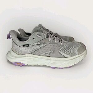 Hoka Anacapa 2 Low GTX Women's 9.5 D Wide Grey Purple GORE-TEX Hiking Shoes Nice
